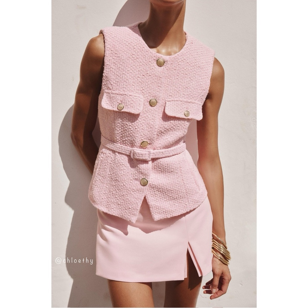 Zara STRUCTURED BELTED VEST